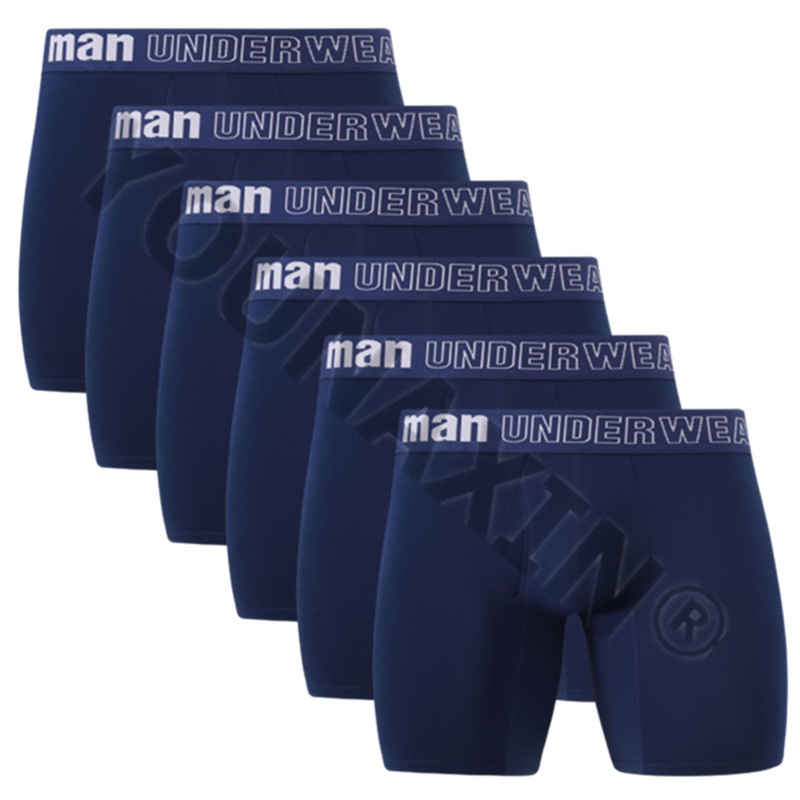 Bamboo Fiber Trunk - 남성용 6팩 대형 스포츠 드로즈 팬티